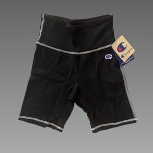 NWT Champion High-Waisted Black Athletic Biker Shorts - XS